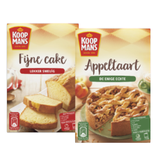 Koopmans mix voor fijne cake, boerencake of appeltaart